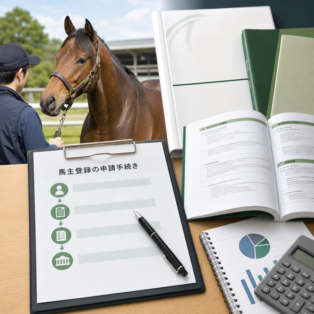 馬主登録の申請書類と資料のイメージ